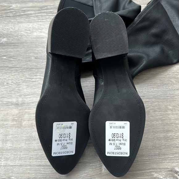 CALVIN KLEIN Black Stretchy Over-the-Knee Riding Nani Boots NWT - Picture 8 of 14